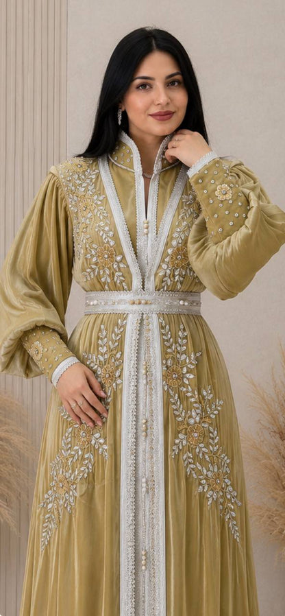 Noura Handcrafted Organza Kaftan