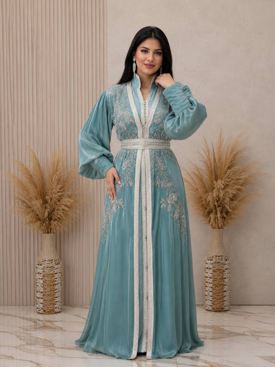 Noura Handcrafted Organza Kaftan