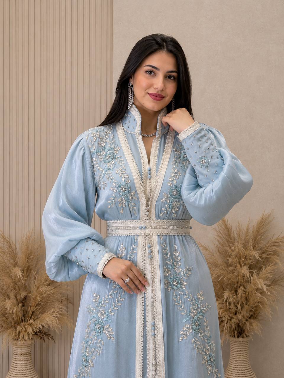 Noura Handcrafted Organza Kaftan