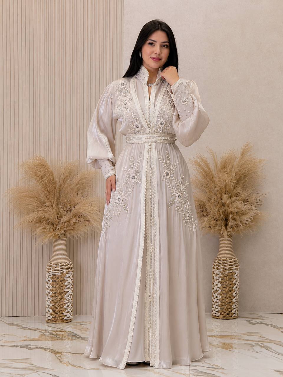 Noura Handcrafted Organza Kaftan