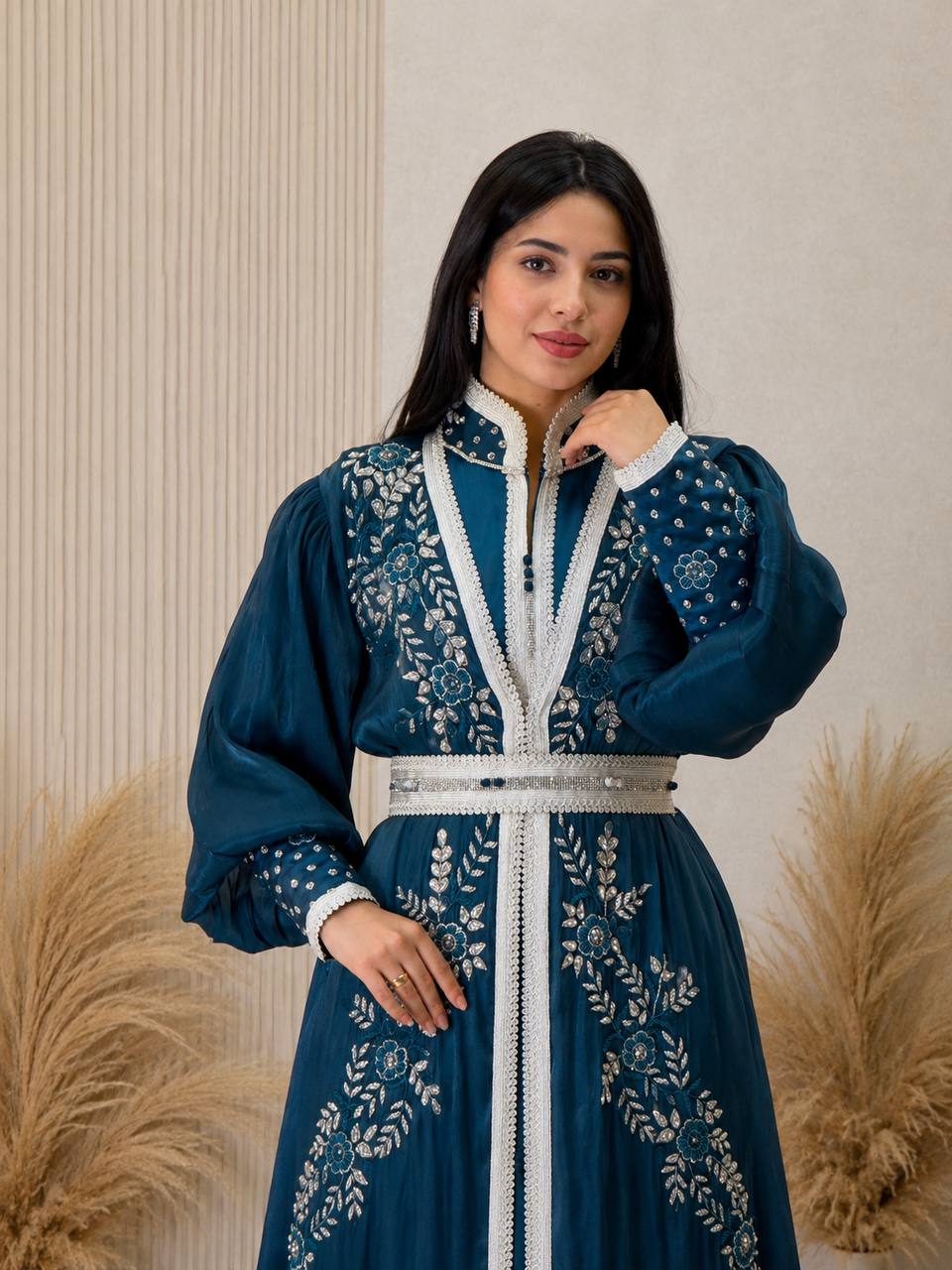 Noura Handcrafted Organza Kaftan