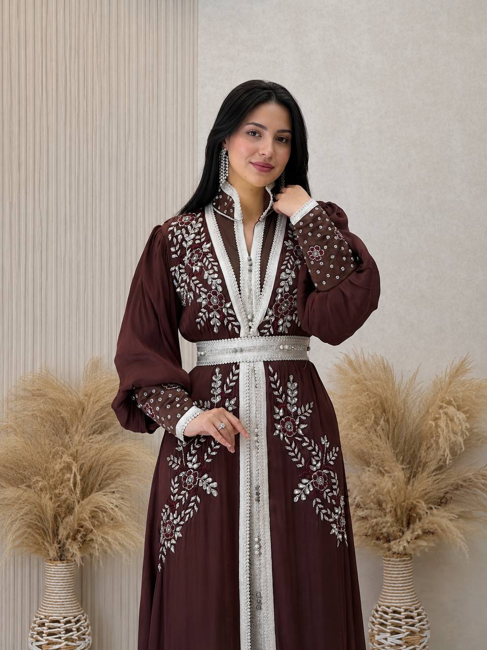 Noura Handcrafted Organza Kaftan