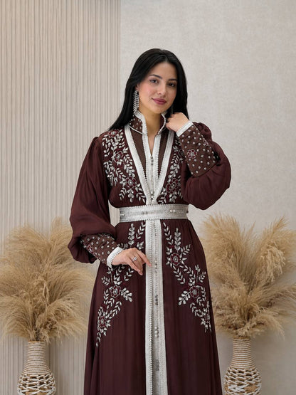 Noura Handcrafted Organza Kaftan