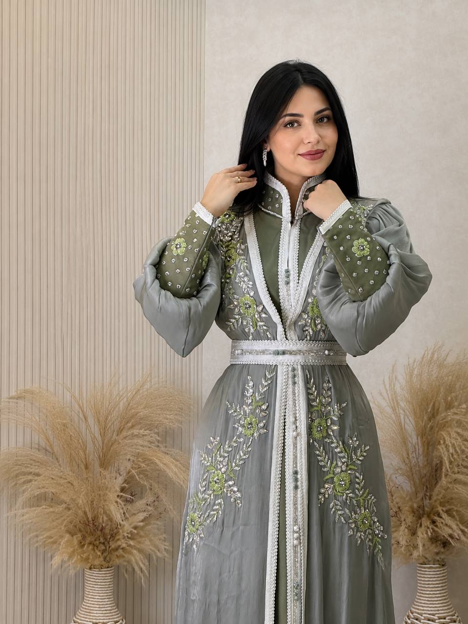 Noura Handcrafted Organza Kaftan