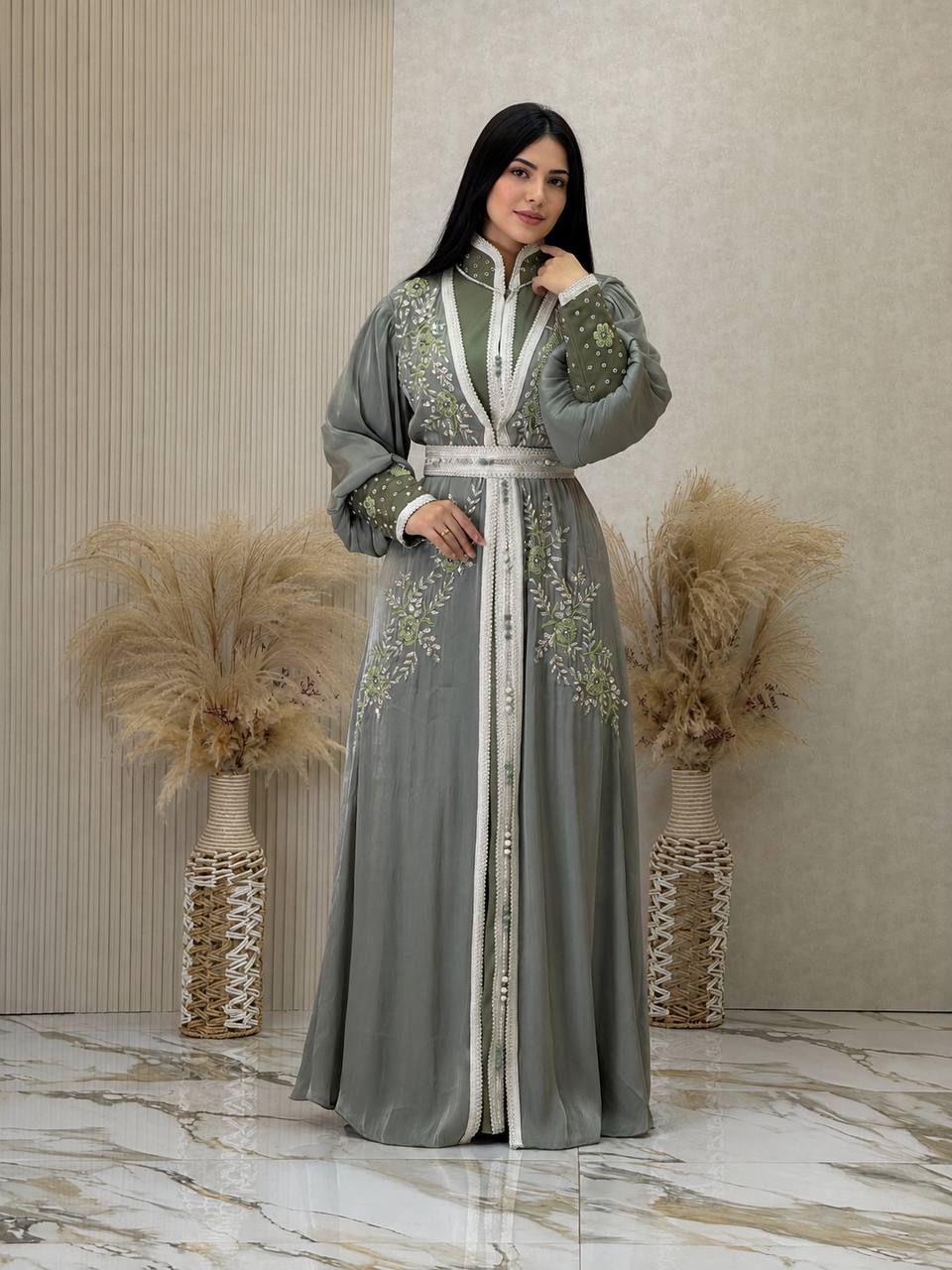 Noura Handcrafted Organza Kaftan