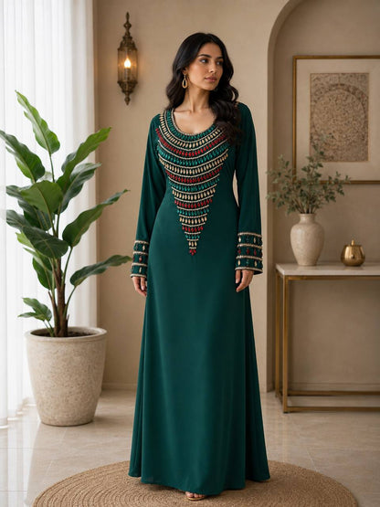 Zahra Moroccan Embellished Jalabiya