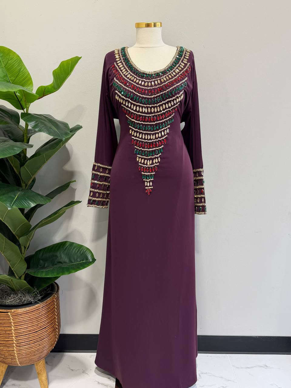 Zahra Moroccan Embellished Jalabiya