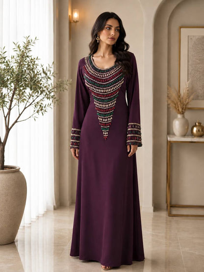 Zahra Moroccan Embellished Jalabiya