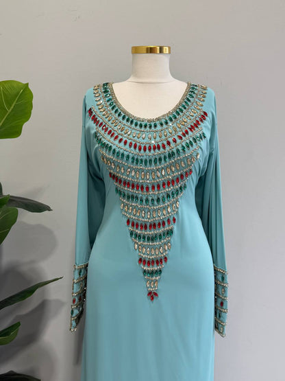 Zahra Moroccan Embellished Jalabiya