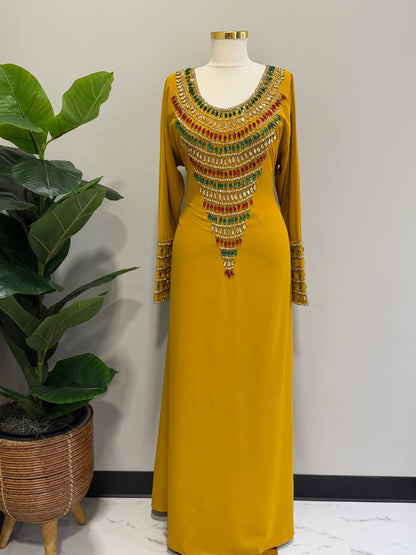 Zahra Moroccan Embellished Jalabiya