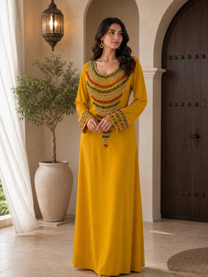 Zahra Moroccan Embellished Jalabiya
