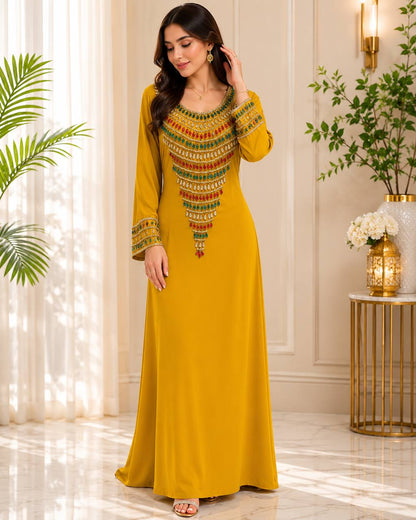 Zahra Moroccan Embellished Jalabiya