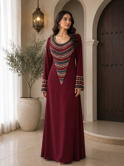 Zahra Moroccan Embellished Jalabiya