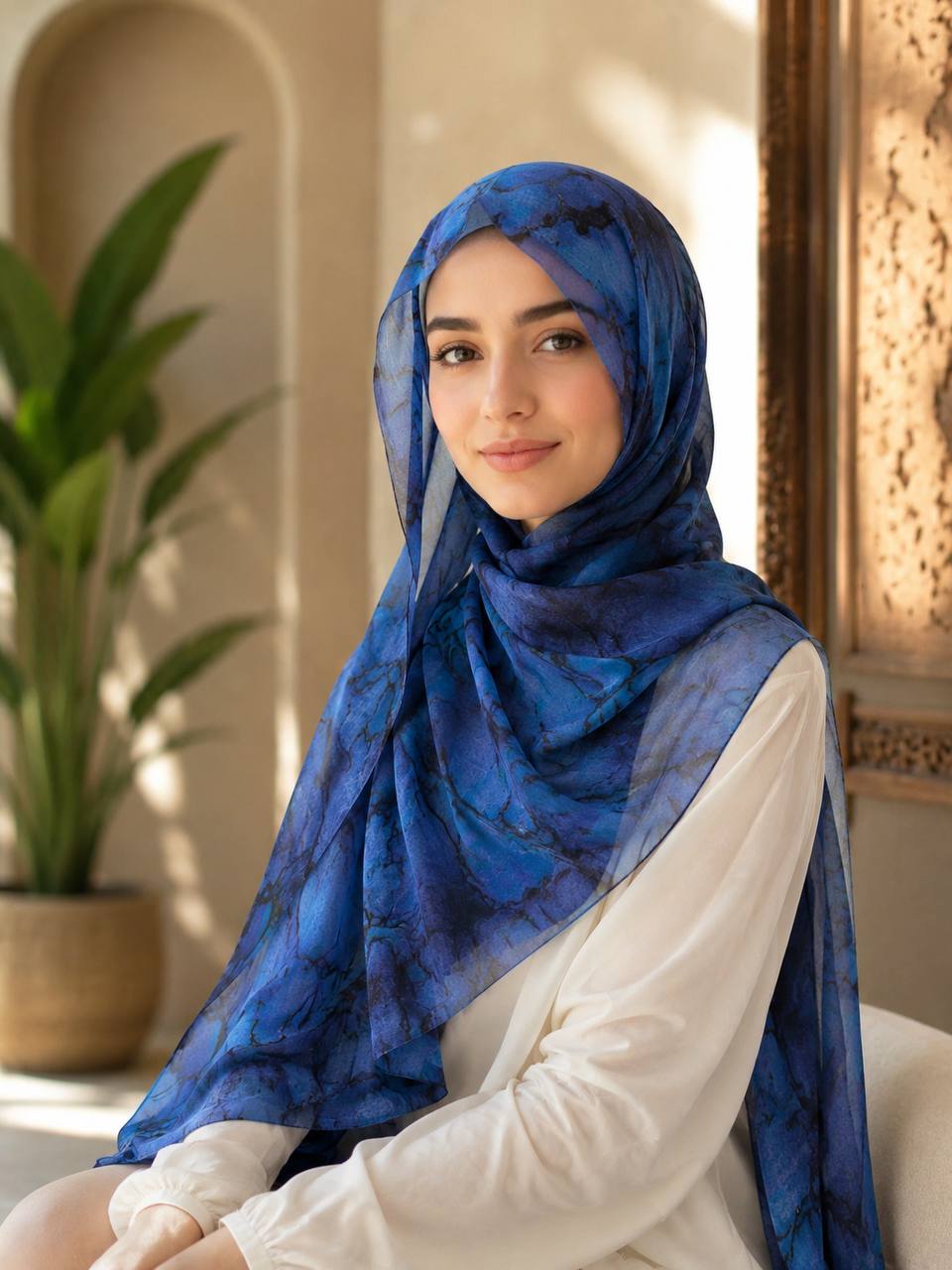 Chiffon Crepe Marble Glow Hijab