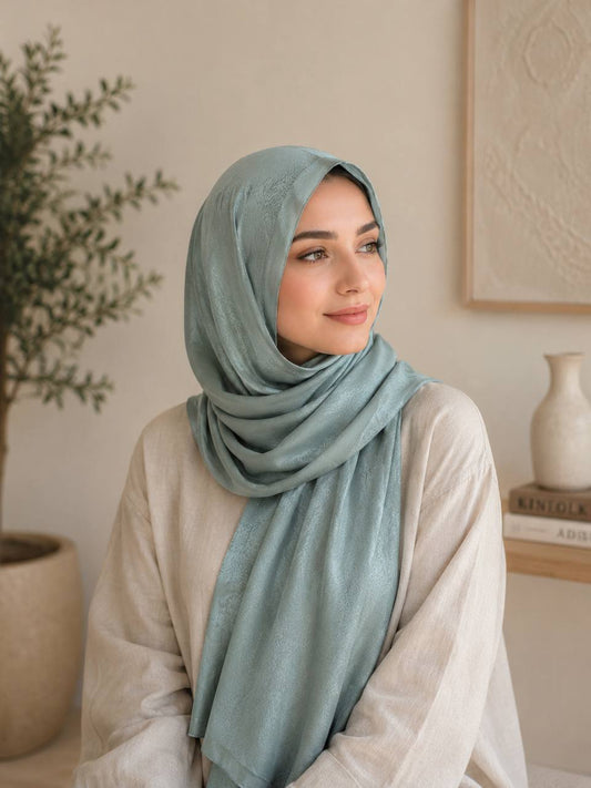 Lustre Bloom Crinkle Chiffon Hijab