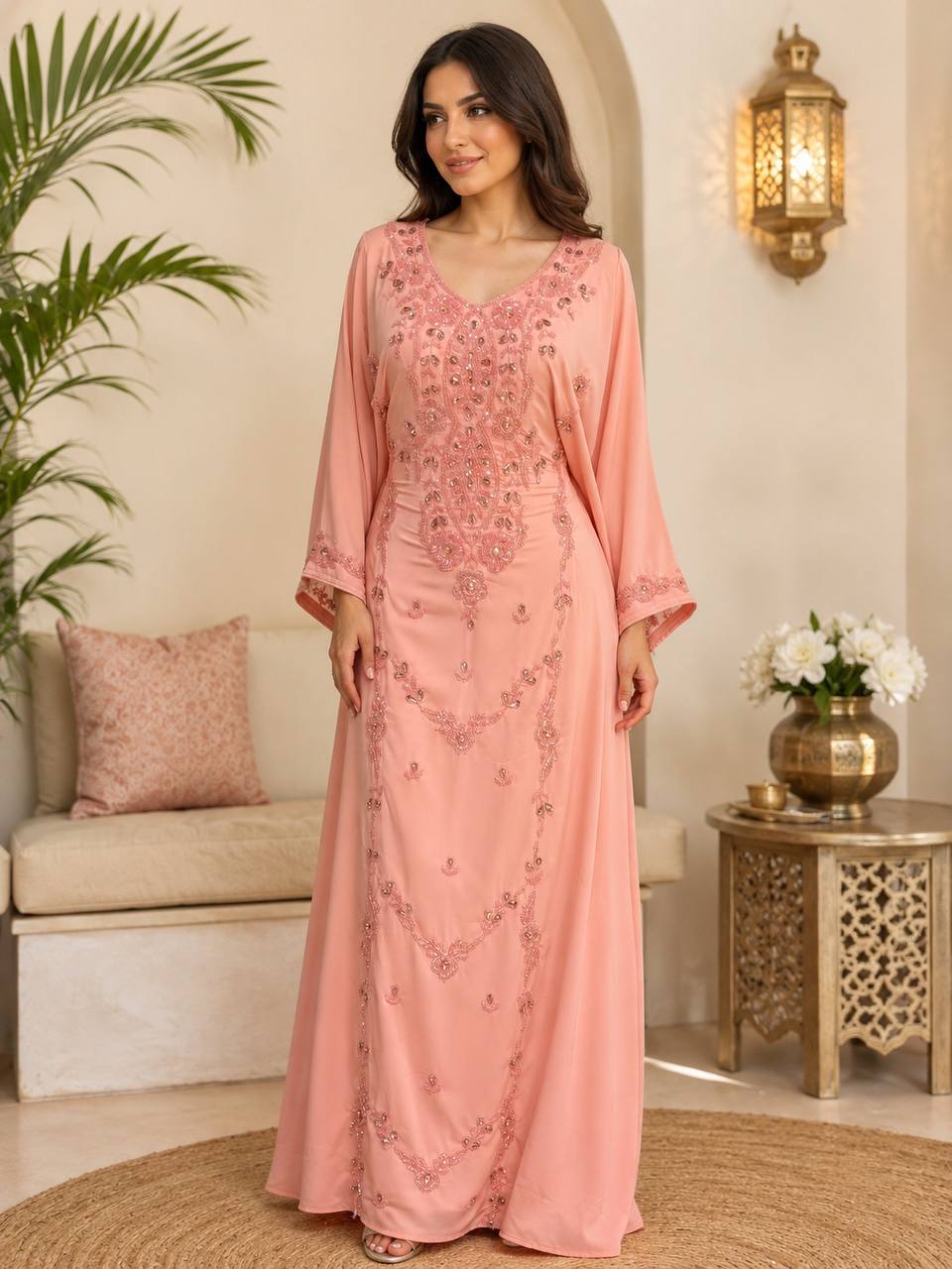 Dana Hand-Beaded Kaftan