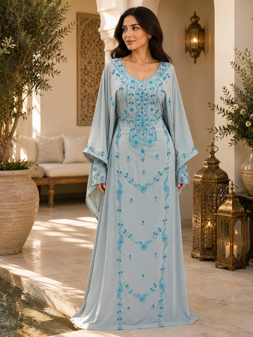 Dana Hand-Beaded Kaftan