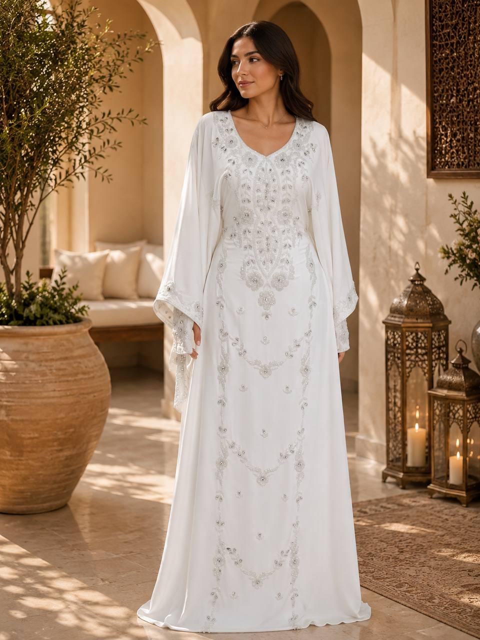 Dana Hand-Beaded Kaftan