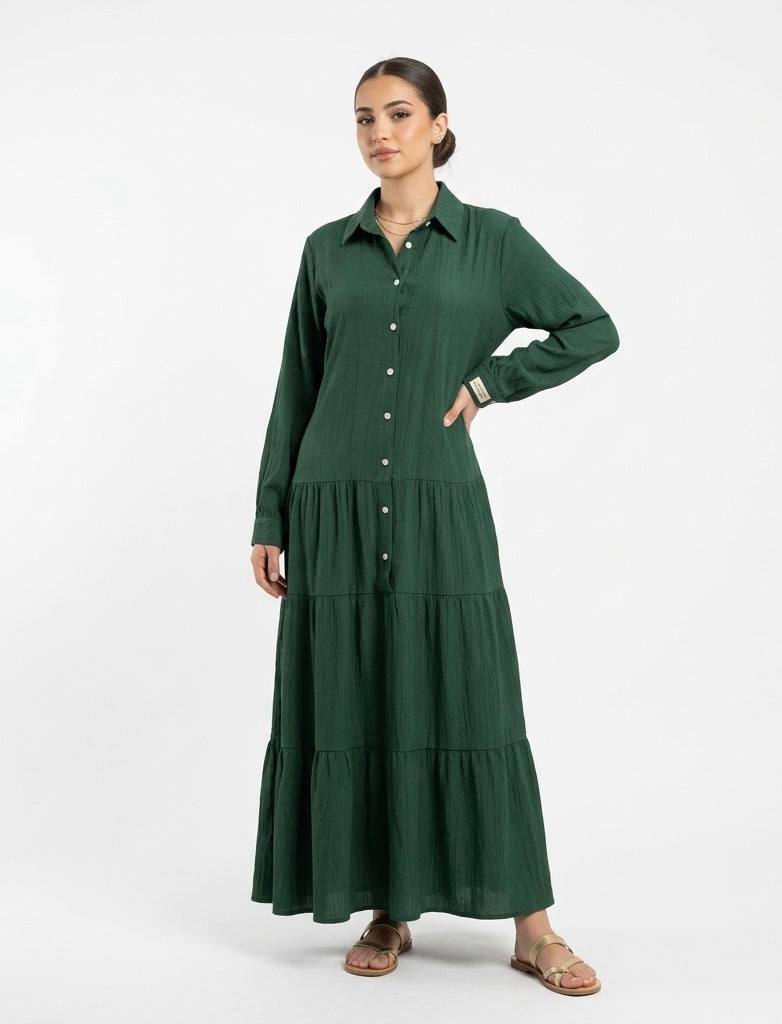 Layla Crinkled Crepe Maxi Dress