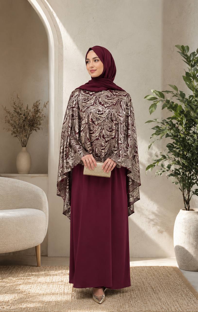 Luxe Butterfly Cape Abaya