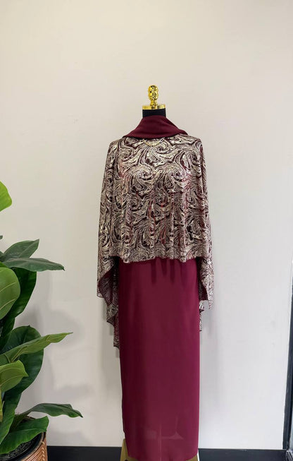 Luxe Butterfly Cape Abaya