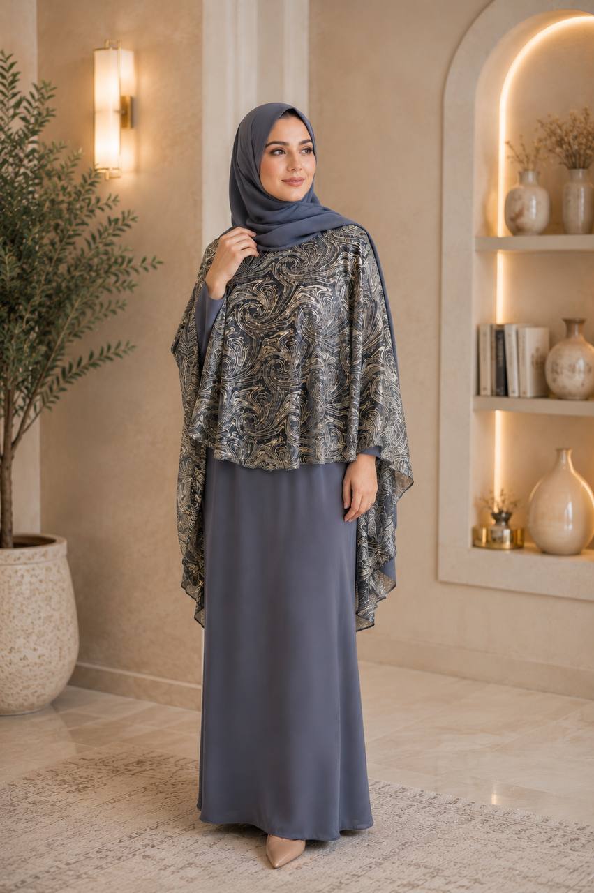 Luxe Butterfly Cape Abaya
