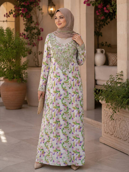 Dubai Bloom Embroidered Mukhawar