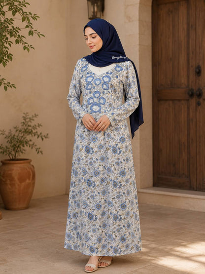 Dubai Bloom Embroidered Mukhawar