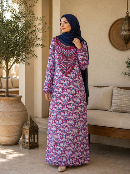 Dubai Bloom Embroidered Mukhawar