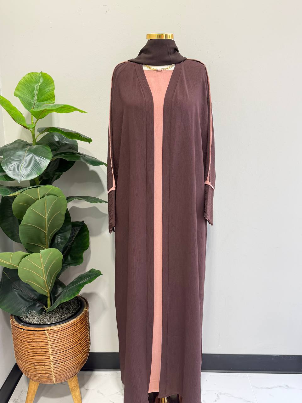 Classic Modesty 3-Piece Dubai Abaya Set