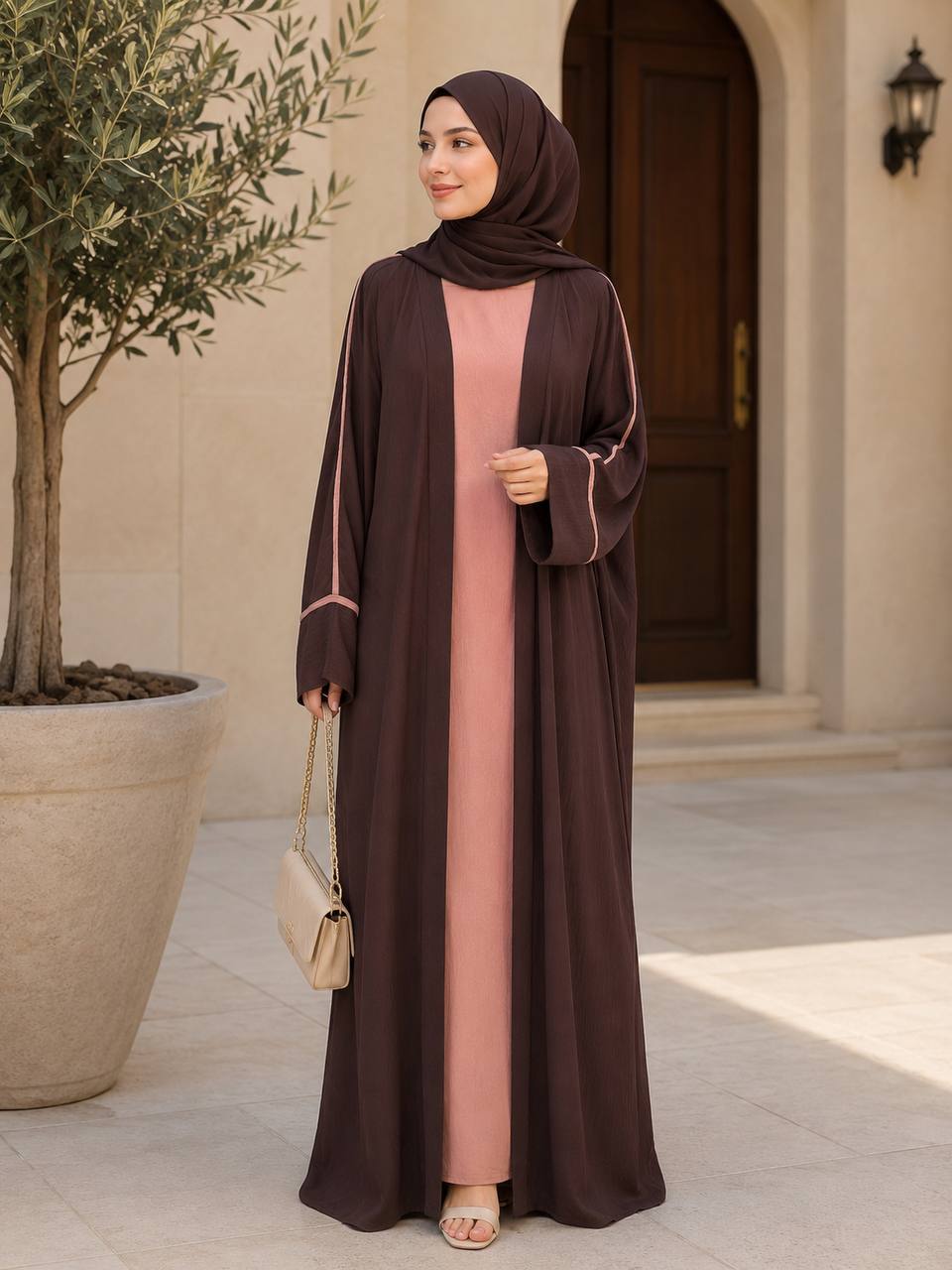 Classic Modesty 3-Piece Dubai Abaya Set