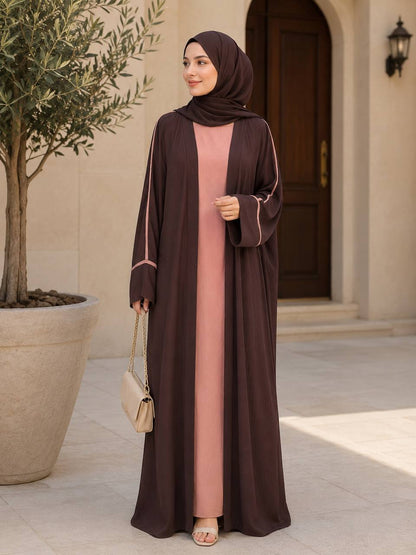 Classic Modesty 3-Piece Dubai Abaya Set