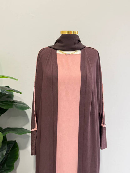 Classic Modesty 3-Piece Dubai Abaya Set
