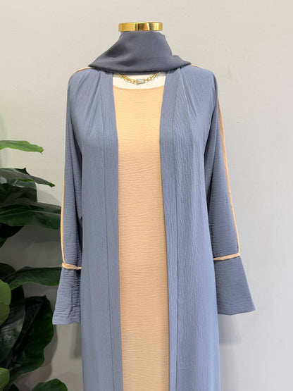 Classic Modesty 3-Piece Dubai Abaya Set