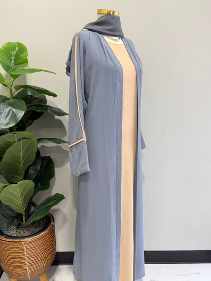 Classic Modesty 3-Piece Dubai Abaya Set