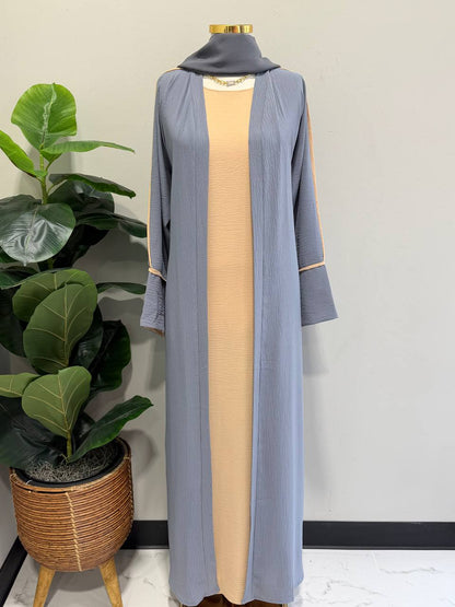Classic Modesty 3-Piece Dubai Abaya Set