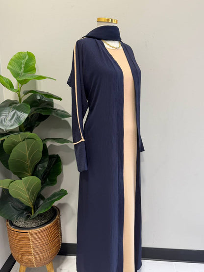 Classic Modesty 3-Piece Dubai Abaya Set