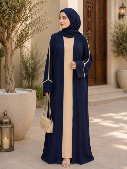 Classic Modesty 3-Piece Dubai Abaya Set