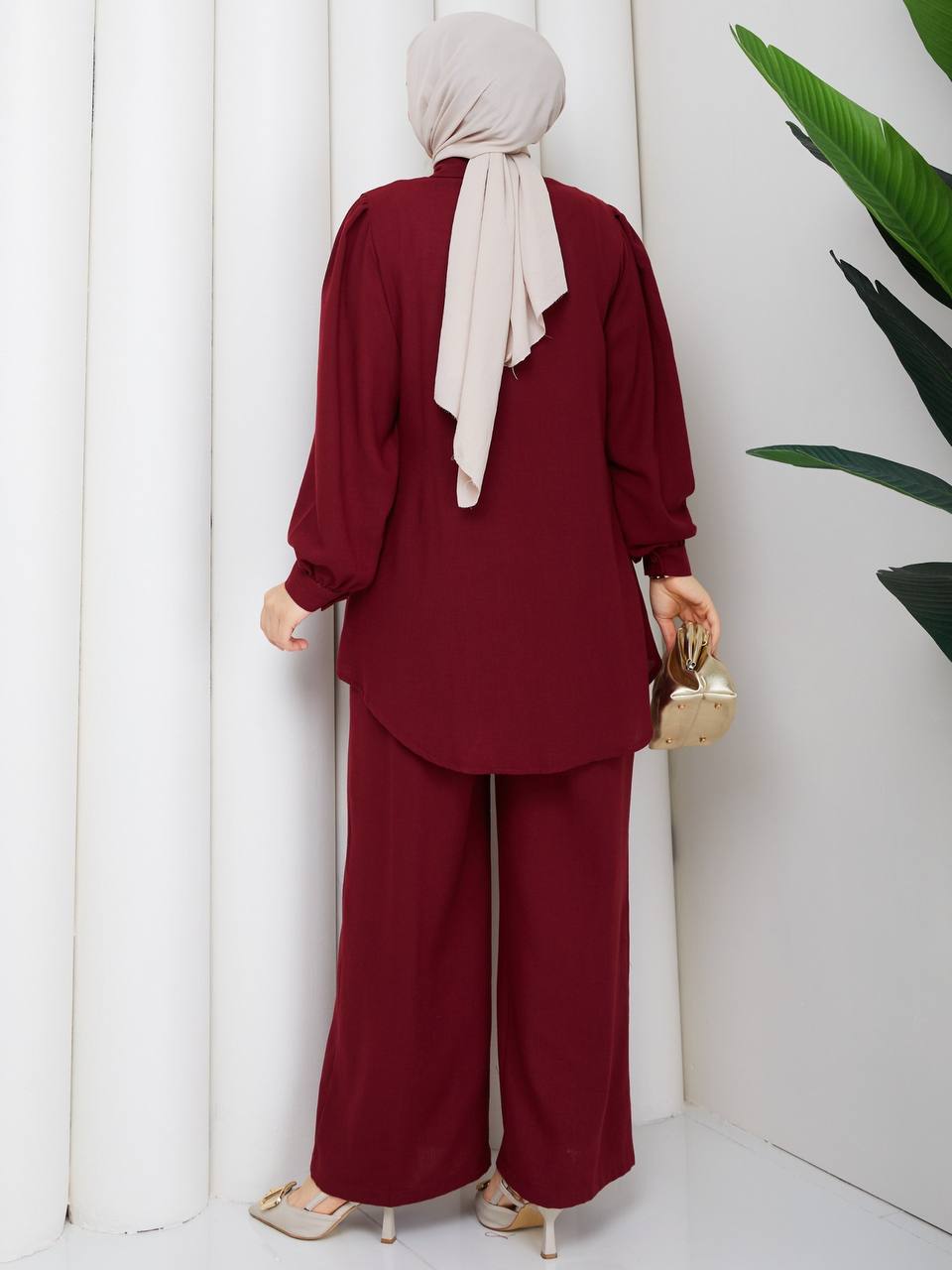 Hand-Beaded Soft Linen Set