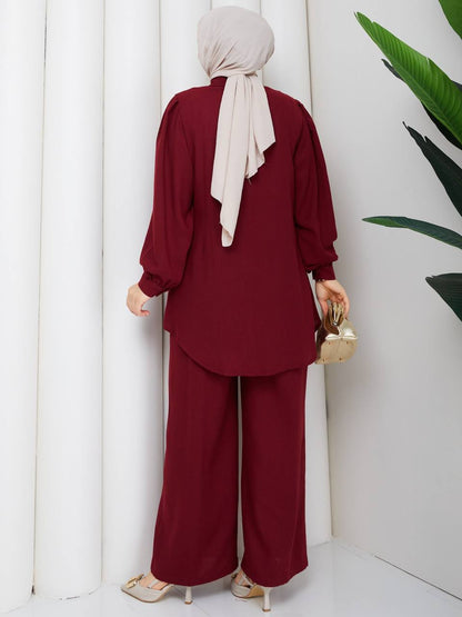 Hand-Beaded Soft Linen Set