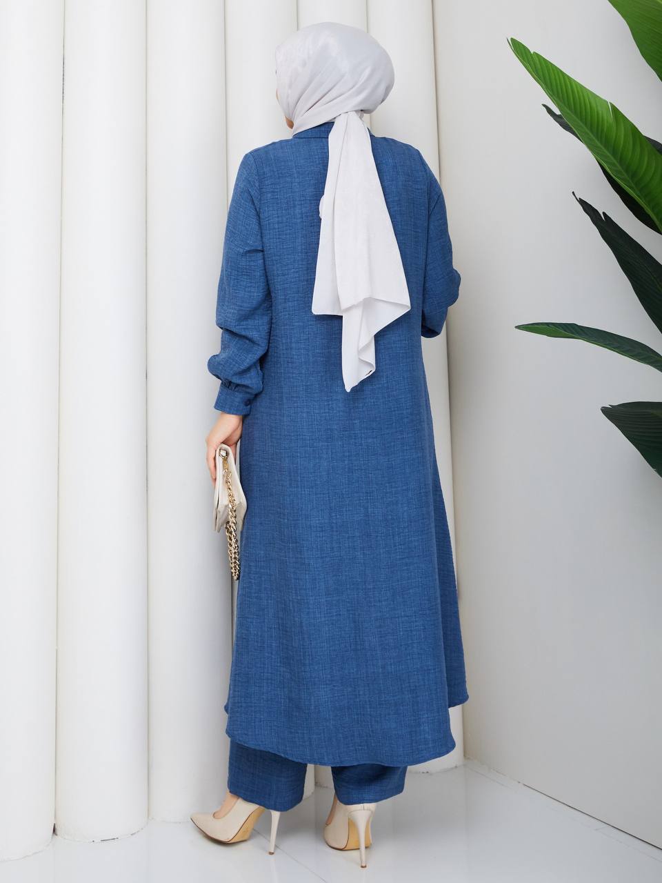 Sophia Linen Long Modest Two-Piece Set