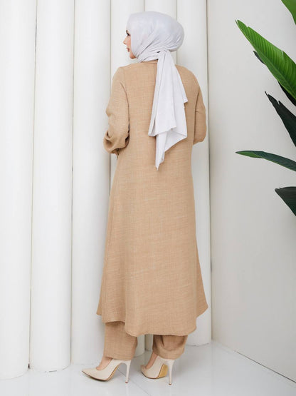Sophia Linen Long Modest Two-Piece Set
