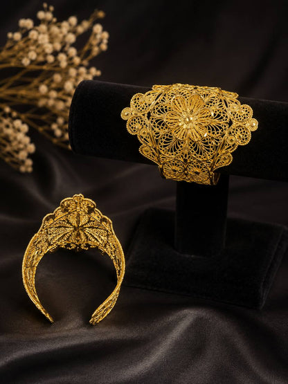 Noor Floral Filigree Cuff Bracelet