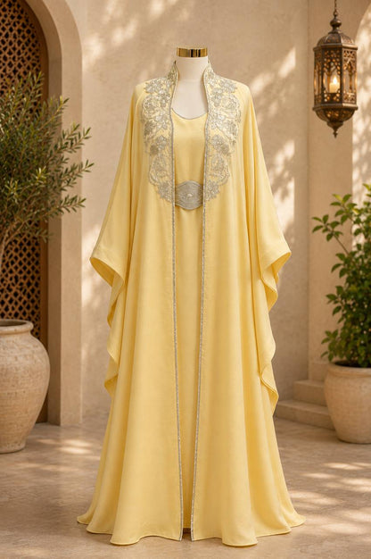 Soft Linen Embroidered Kaftan