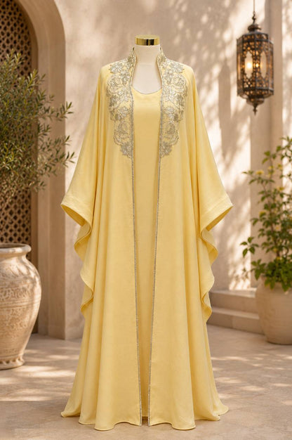 Soft Linen Embroidered Kaftan