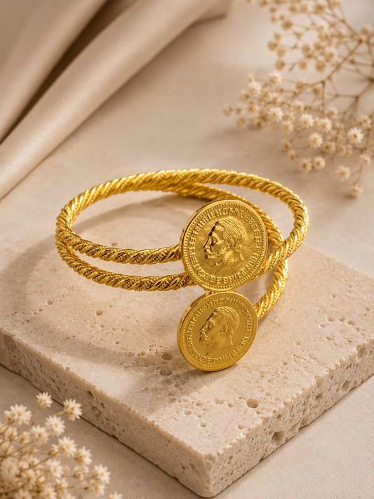 Double Lera Mabroma Cuff Bracelet – Imitated Gold