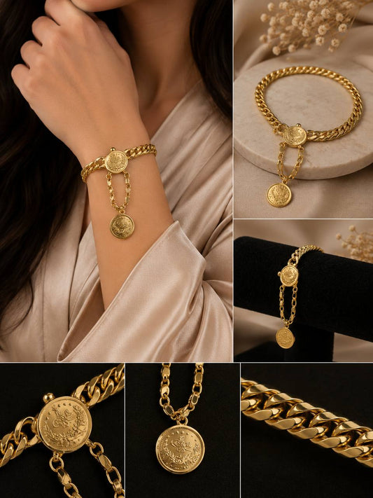 Ottoman Coin Charm Bracelet