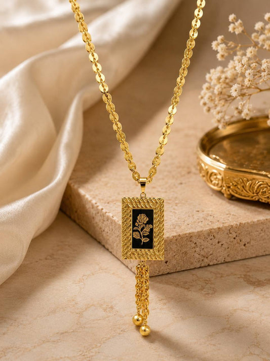 Rose Ingot Pendant Necklace