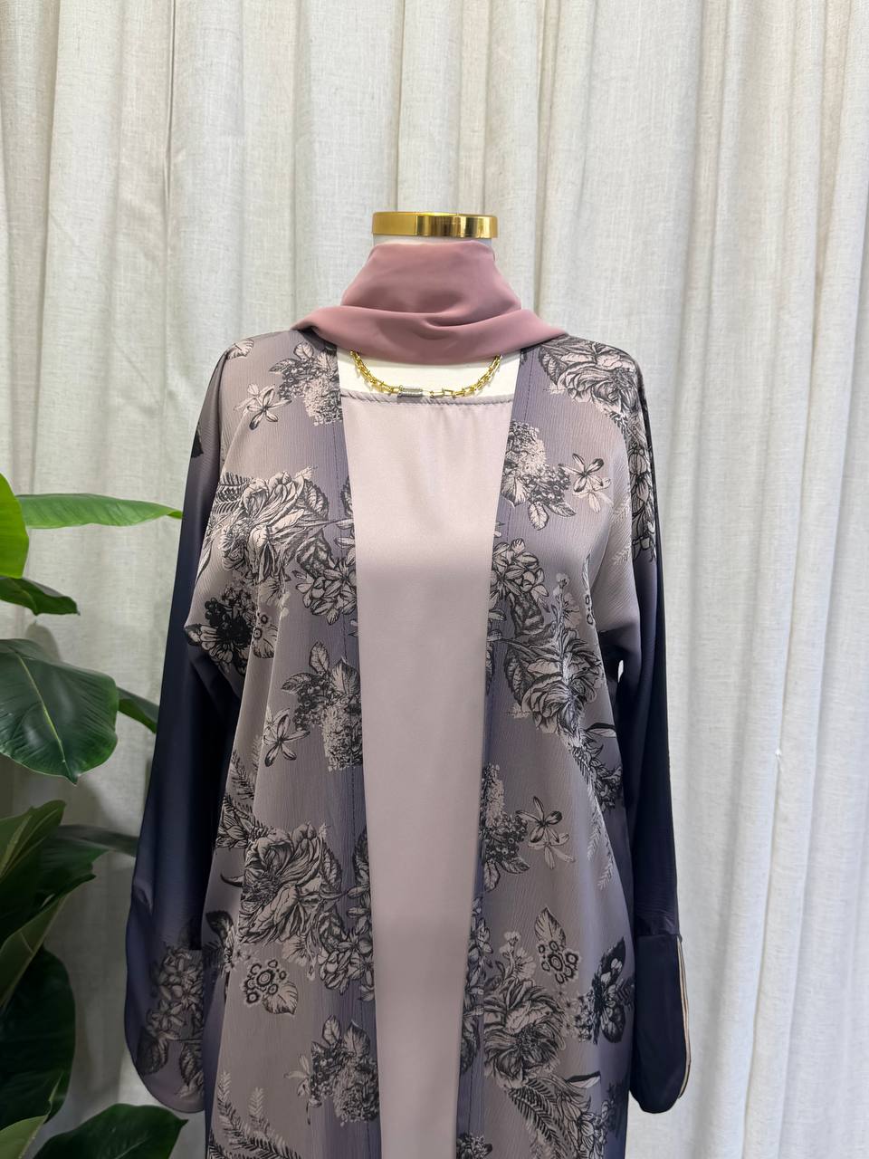 Rola Floral 3-Piece Abaya Set