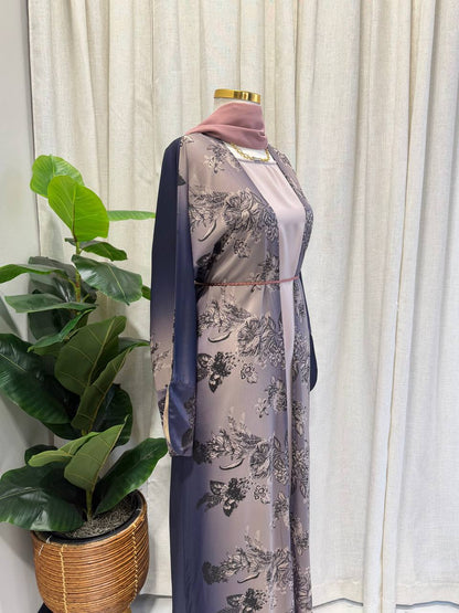Rola Floral 3-Piece Abaya Set